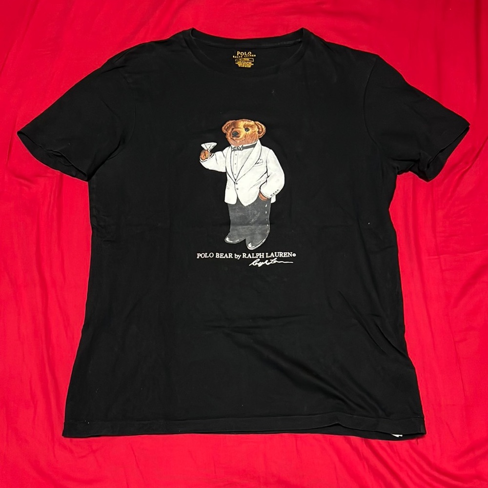 Ralph Lauren polo bear tuxedo men’s short sleeve tshirt size medium wow used
